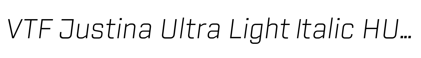 VTF Justina Ultra Light Italic HUM